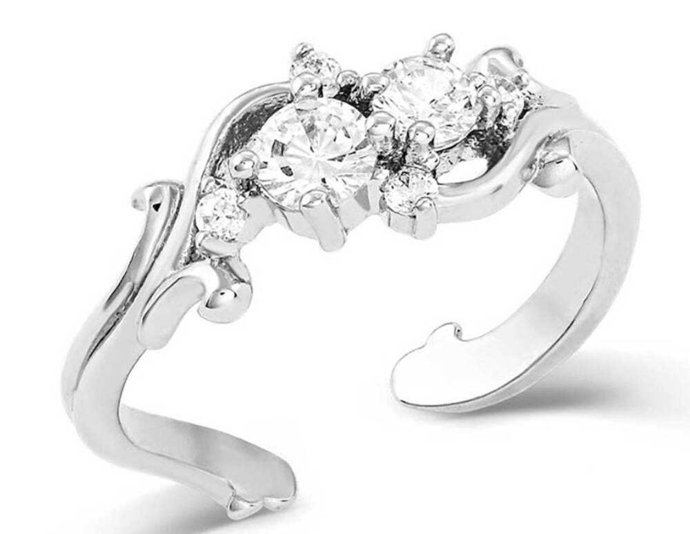 NEW MONTANA SILVERSMITHS women's fiery ice crystal ring in silver